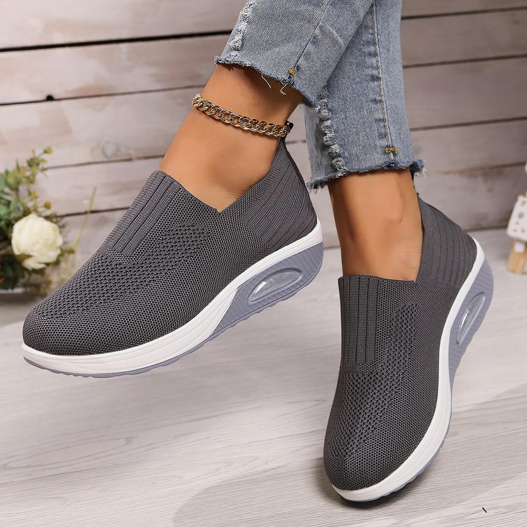 Women Mesh Breathable Loafers Sneakers Solid Color Front Summer Walking Casual Shoes Size 36-43