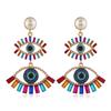 Devil's Eye Exaggerated Earrings Women's Long Personalized Eye Ornaments Earstuds Retro Earrings