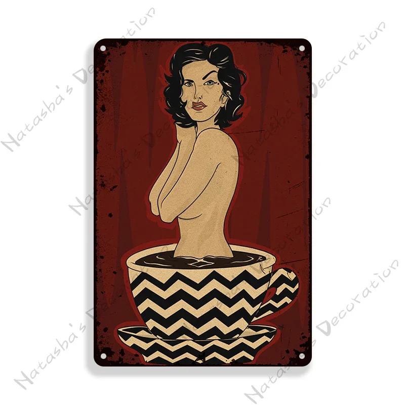 Twin Peaks Classic TV Metal Tin Sign Rusty Metal Signs Poster Home Bar Vintage Metal Poster Industrial Decor Decorative Plate