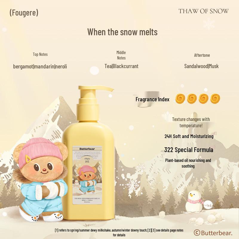 Набор ароматных средств для ухода за телом Roopy Runpei x Butter Bear: Увлажняющий и питательный праздничный подарок