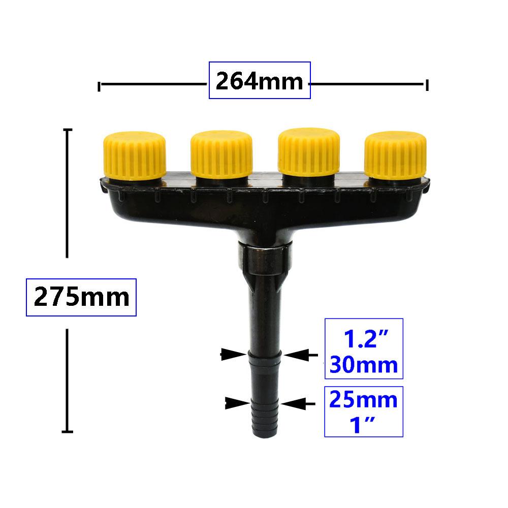 Садовый разбрызгиватель с 3-6 головками, подходит для шланга 1"/1,2", насадка для полива газона