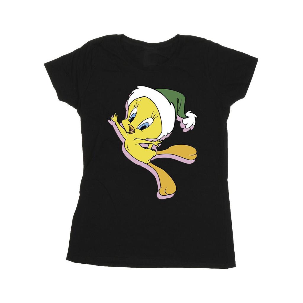 Looney Tunes Womens/Ladies Tweety Christmas Hat Cotton T-Shirt