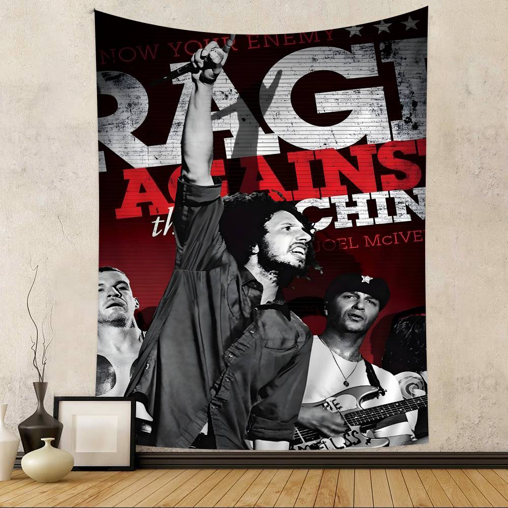 Rock Band Rage Against The Machine Hippie Wall Hanging Tapestries Bohemian Wall Tapestries Mandala INS Home Decor