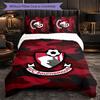 Bournemouth Football 3 Piece Bedding Set Soft Duvet Cover Set with Pillowcases Printed Bedroom Decor Set for Home
