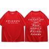 TV Play Friends Series Print T-shirt Men's Women's Fashion Casual Oversized T Shirts Summer Y2k Short Sleeves Classic