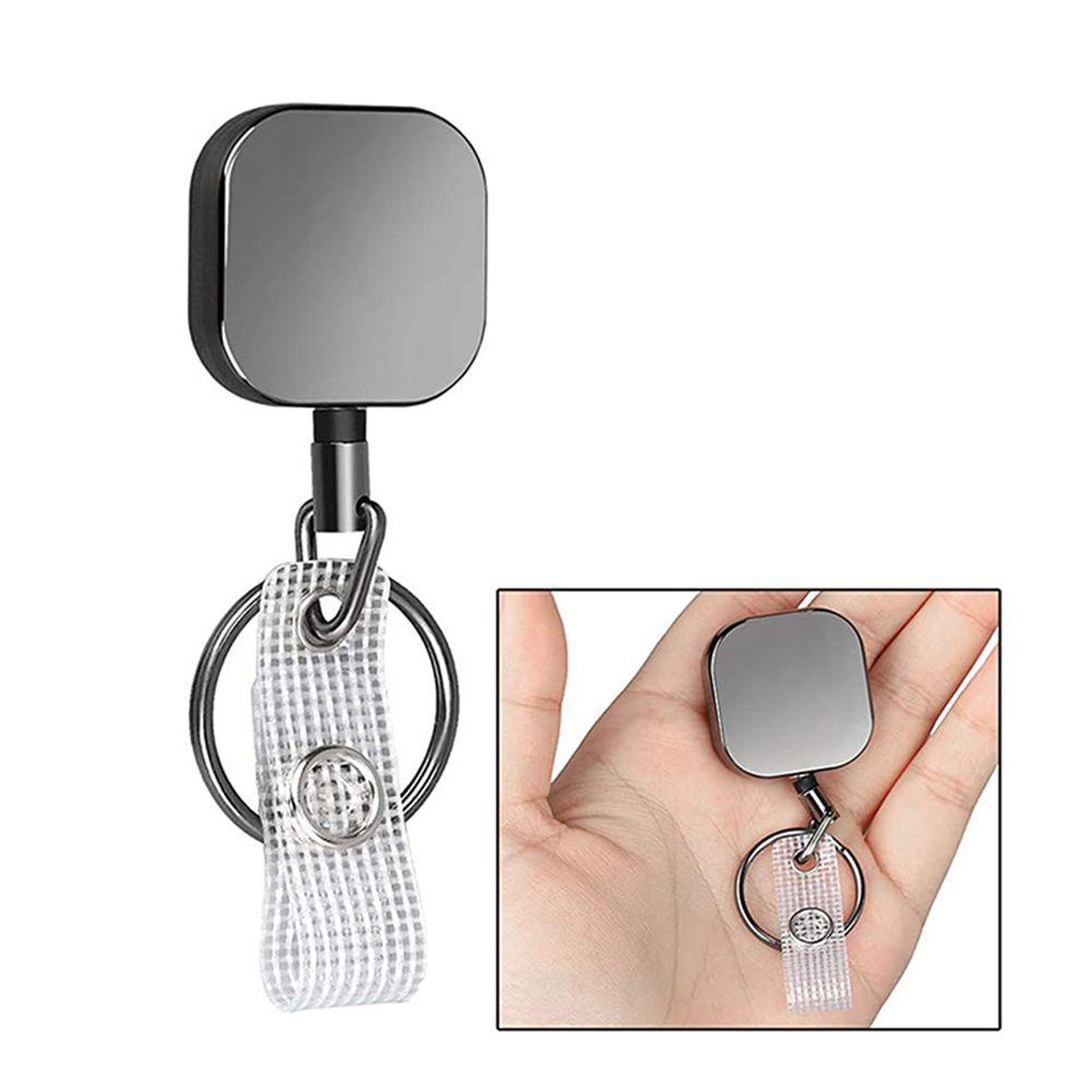 Metal Key Ring Anti Lost Badge Reel Clip Retractable Key Chain Lanyard Clip ID Card Badge Holder