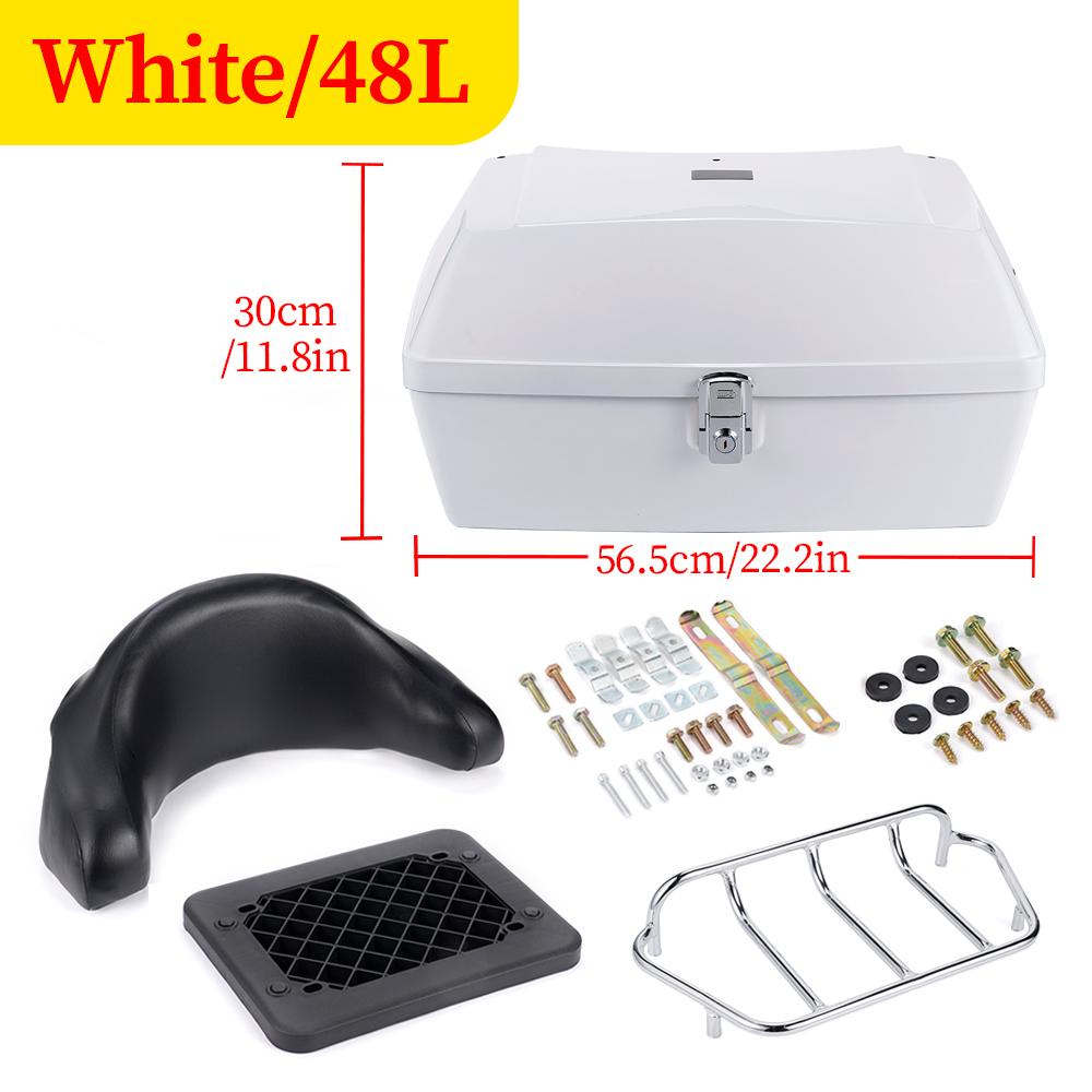 48L Универсальный мотоциклетный задний ящик для хранения вещей Задний багажник Багажник для инструментов Багажник для скутера Мотоцикл Мотоцикл