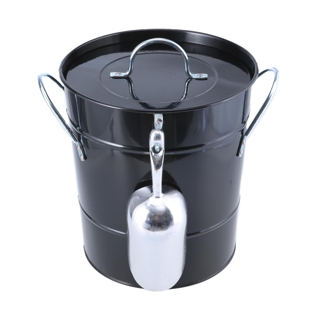 Ice Bucket with Scoop and Lid Metal Drink Coolers Wine Bucket Chiller Beverage Tub for Parities, Camping, Outdoor Bar