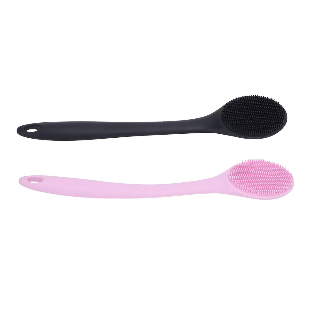 Силиконовая щетка для спины для душа с длинной ручкой, быстросохнущая, создает обильную пену, отшелушивающая щетка для душа