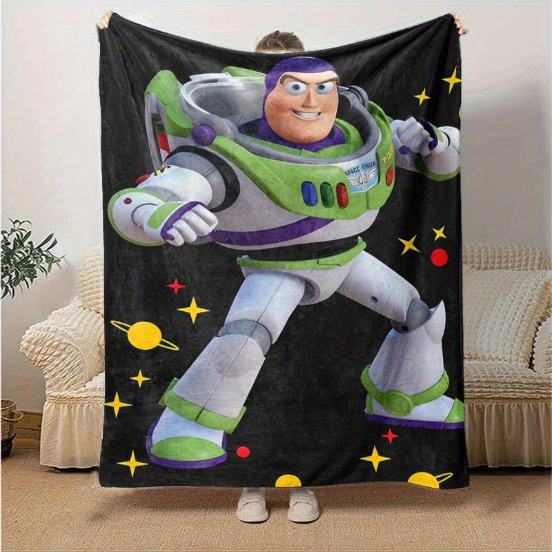 1pc, Toy Story Buzz Lightyear Space Ranger Blanket Soft & Cozy Throw for Home Decor, Couch Cover, Outdoor Use, Travel, Camping, Car, Beach,