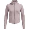 Solid Color Stand Collar Zipper Design Raglan Long Sleeve Jacket Women Jacket Light-Pink 1379157-015