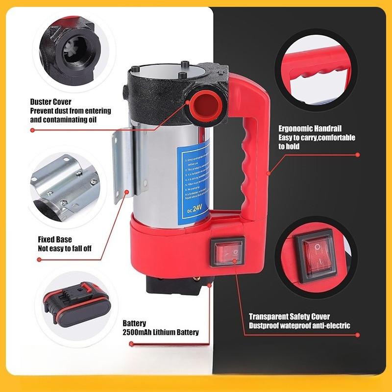 Cordless Electric Fuel Transfer Pump Oil Commercial Self-priming Extractor Pump Motor Auto Diesel Kerosene Extraction Pump