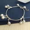Винтажная мода браслет из тибетского серебра богемный милый супер много колокольчиков женский серебряный браслет на ногу мяо ручной работы