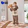 Minibala Детский зимний пижамный комплект из кораллового флиса с животными