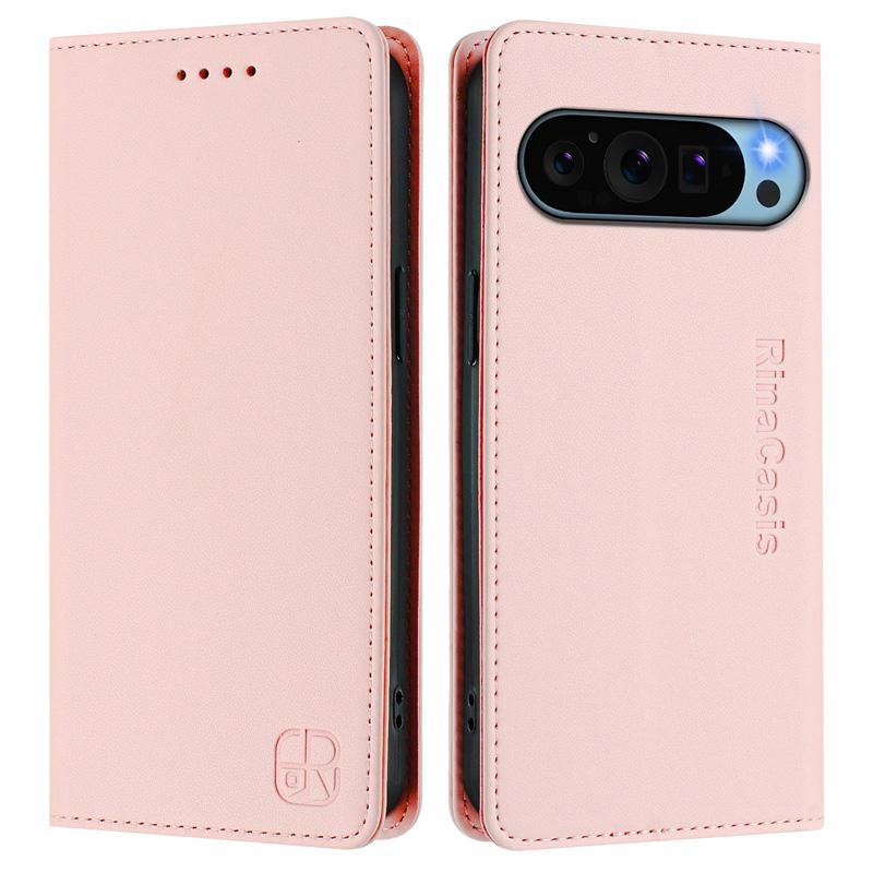 Роскошный кожаный чехол для Google Pixel 9 Pro XL 8A 7A 6A 5A Pixel8 Pixel7 Pixel5 RFID-блокировка слота для карт Магнитная подставка для притяжения Ударопрочный откидной чехол