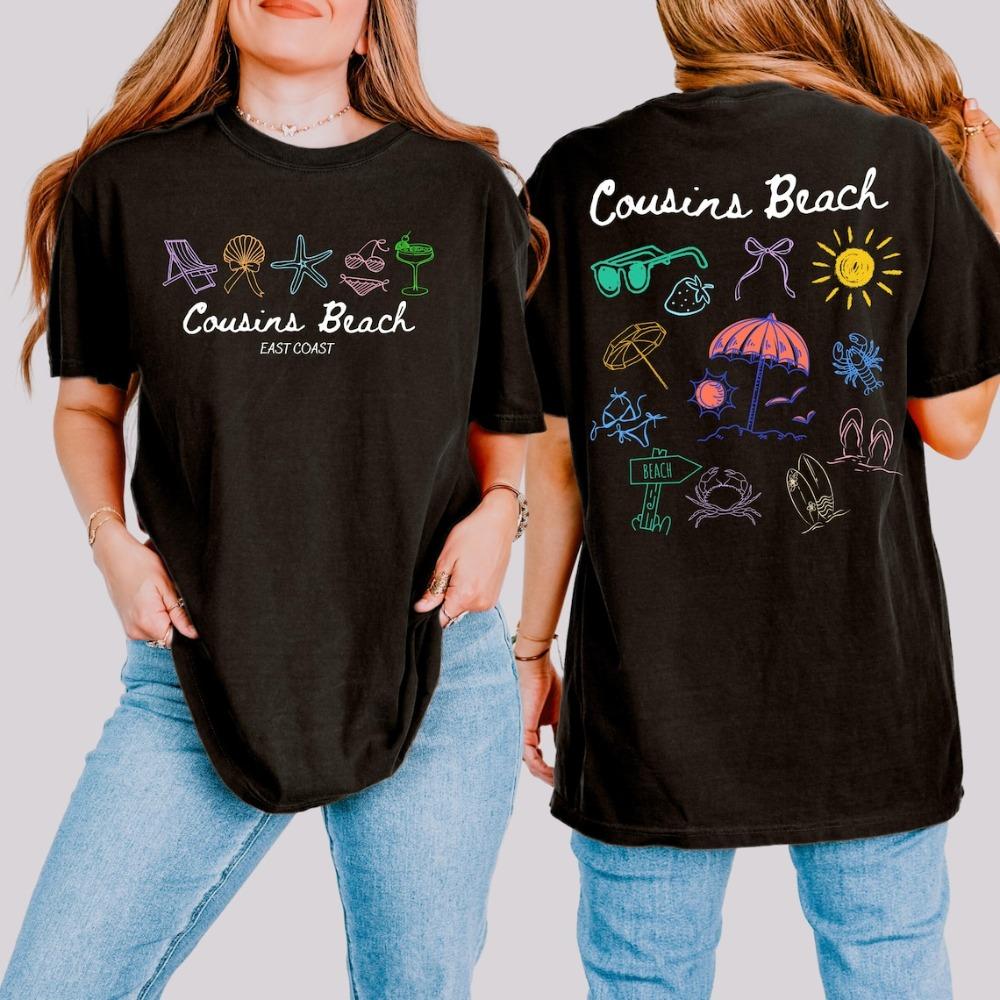 Футболка Team Conrad Футболка Лето, когда я стала красивой Футболка с кастомным дизайном Cousins Beach Мужская Женская с коротким рукавом Уличная одежда Топы