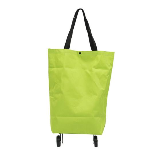 Folding Shopping Cart Trolley Bag with Wheels Large Capacity Foldable Design Waterproof Shopping Bag Portable Hand-Pulling Grocery Bag