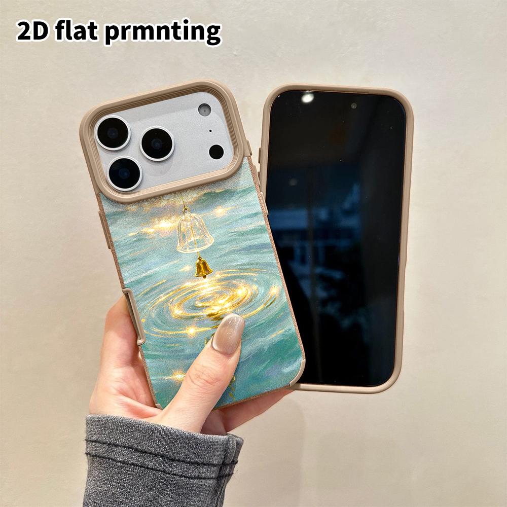 Phone Case: 2D flat lambskin suitable for iPhone 18, 17, 16, 15, 14, 13 Pro protective cases, ocean shell, Christmas and Halloween gifts ...