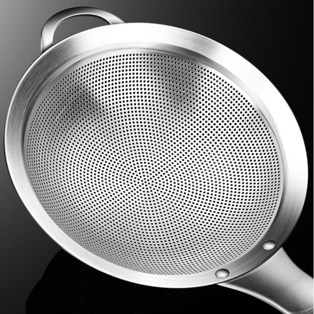 80 Mesh Fine Mesh Filter Spoon 304 Stainless Steel Kitchen Sieve Flour Colander  Hot Pot Cooking