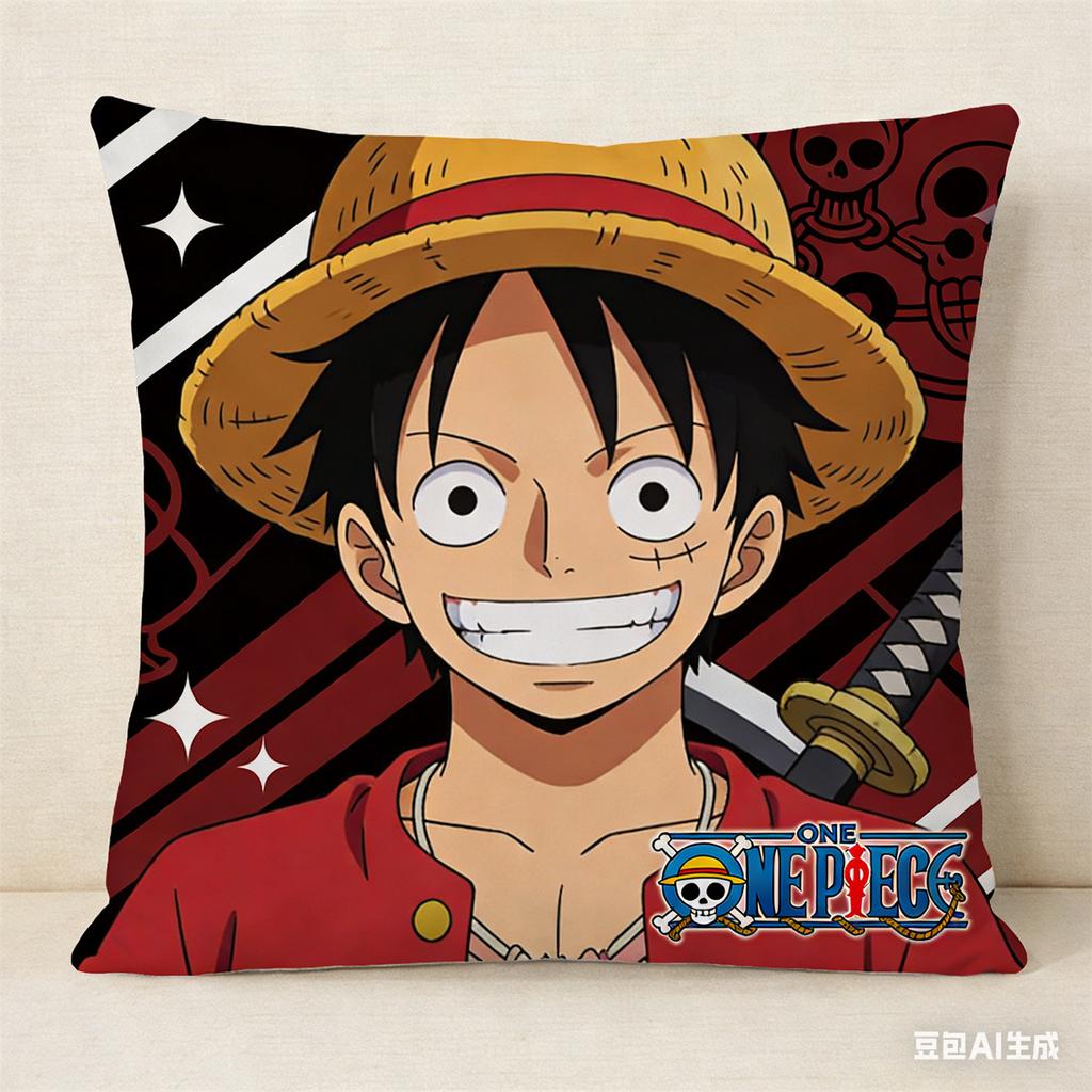 Наволочка с принтом персонажа из аниме One Piece, любимого фанатами. Декоративная наволочка для спальни, гостиной и энтузиастов аниме