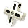 Les Trésors De Lily [E4245] - Men's 'Cross' Pendant White Black