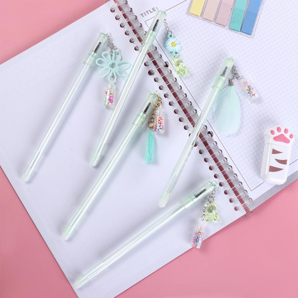 Creative Sweet School Stationery for Girl Student Signature Pen Erasable Pen Pendant Pen Gel Pen
