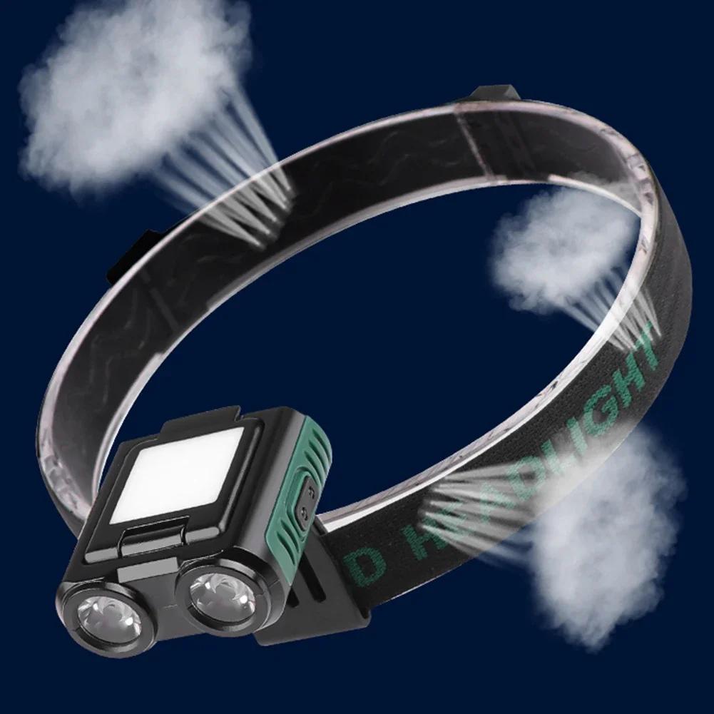 Ultra Bright Induction LED Headlight Multifunctional Hat Clip Light Rechargeable Portable Outdoor Emergency Lighting Flashlight