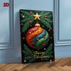 1pc 8x12 Inch Metal Tin Oil Painting, Retro Metal Sign with Christmas Colorful Patterns, Merry Christmas Decor for Bar Cafe Home