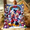 Christmas Disney Mickey and Friends Pattern Blanket Warm Soft Kids Adult Sofa Bed Throw Blanket Suitable Travel Camping Gifts