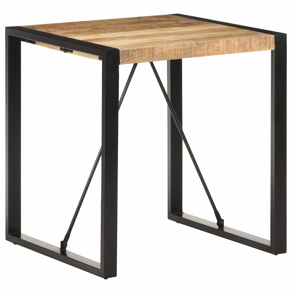 Dining Table 70x70x75 cm Rough Solid Mango Wood