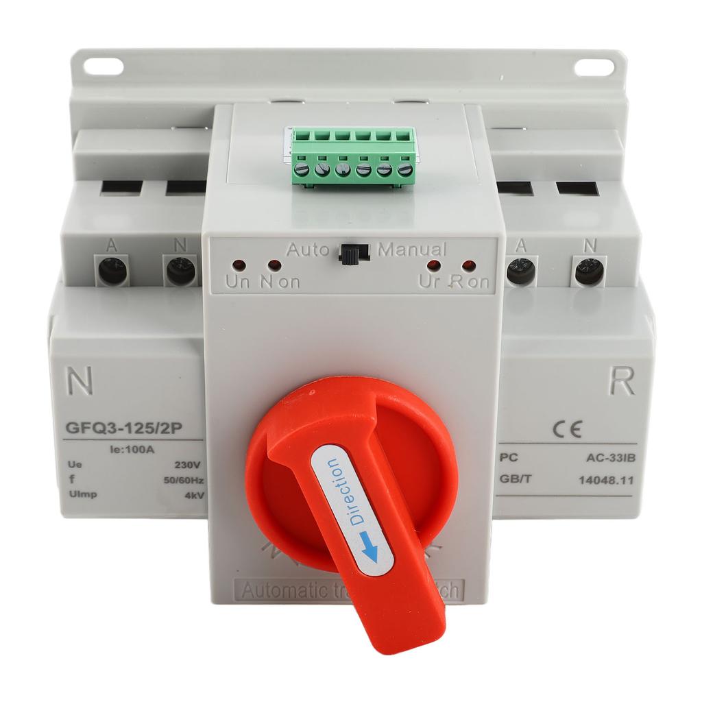 Двойной источник питания Автоматический переключатель АВР AC230V 100A 2P АВР Мини переключатель для генератора