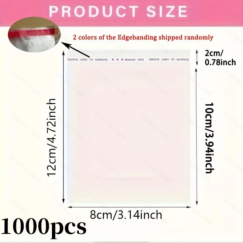 1000pcs Self-adhesive Transparent Cellophane OPP Gift Bags for Candy, Cookies, Snack, Jewelry, Hair Clips, Stationery, Biscuit, Food Packaging, Baking