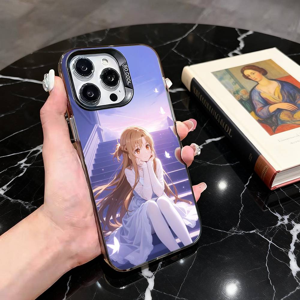 Чехол для телефона Sword Art Online A-Asuna Y-Yuuki-es для iPhone 17,16,15,14,13,12,11 Plus,Pro, Цветной Серебристый Чехол для телефона Funda Cover