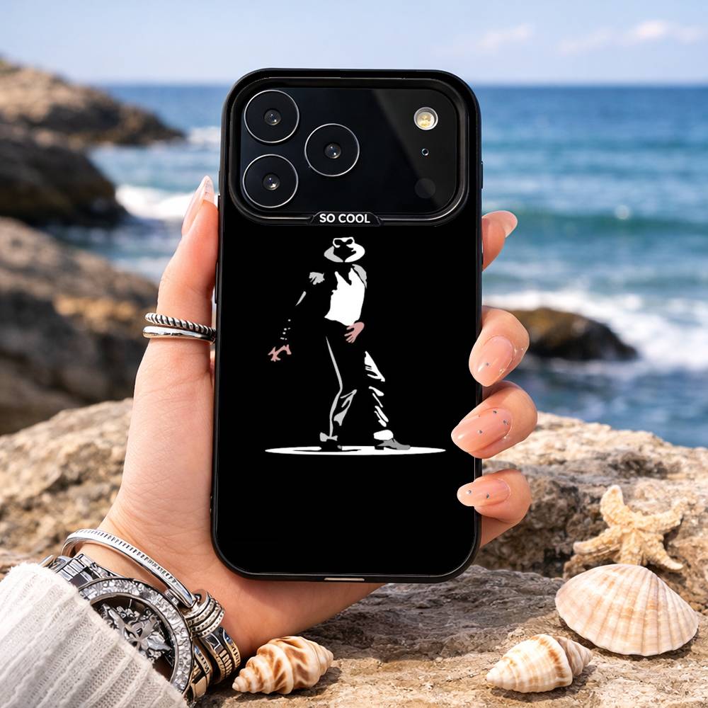 Чехол для телефона Michael Jackson для iPhone17,16,15,14,13,12,11,Pro,MAX Белый Матовый Ударопрочный Чехол