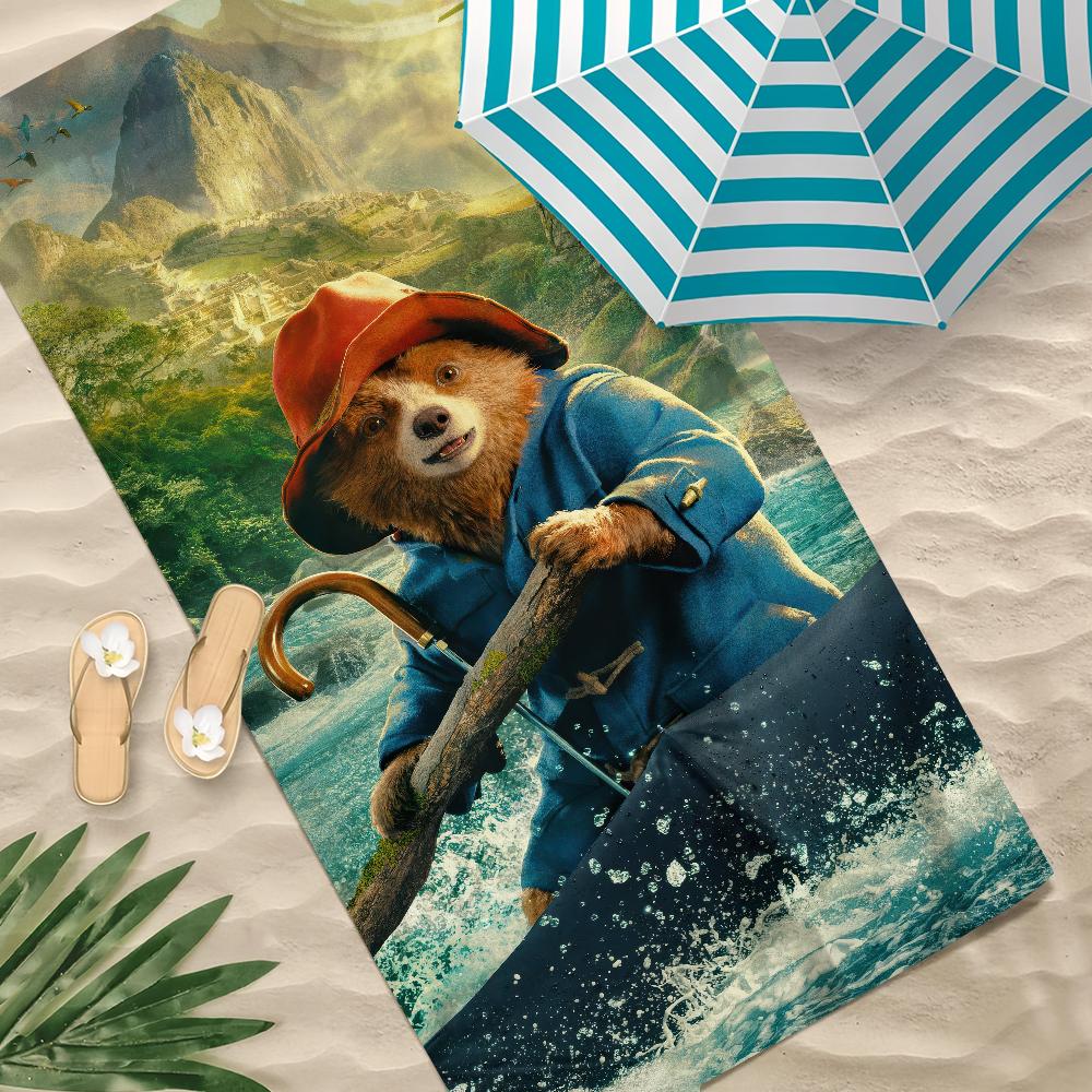 bear Towel Gym Shower Camping P-Paddingtons-S Quick Dry Sports Large Beach Towels Soft Film Classic Cute Pool Gift For Travel