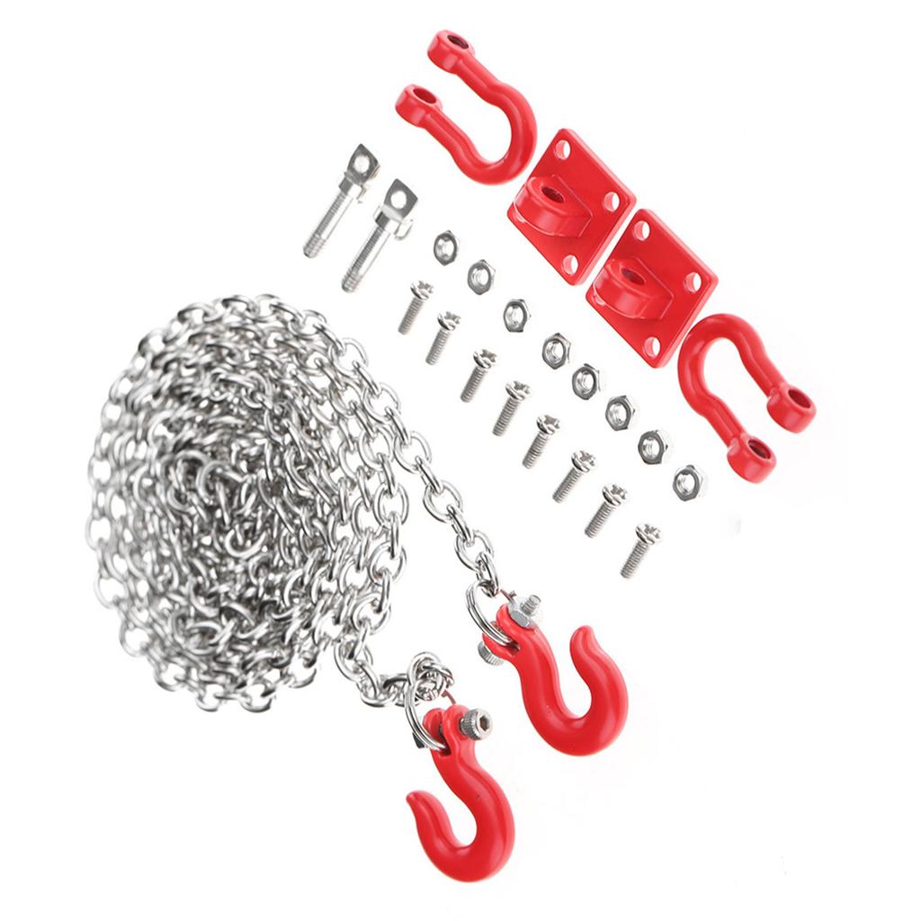 U Shaped Rescue Tow Hook Trailer Chain Assemble Parts for RC Climbing Crawler Car