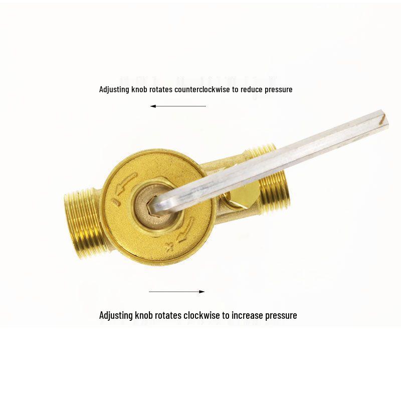 DN15 Регулируемый 4-точечный бытовой редукционный клапан давления воды для нагревателей и очистителей, диапазон давления 65-25