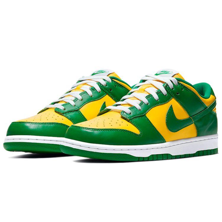 Nike Dunk Low SP Brazil 2020 Кроссовки унисекс Зеленый Varsity-Maize Pine-Green CU1727-700