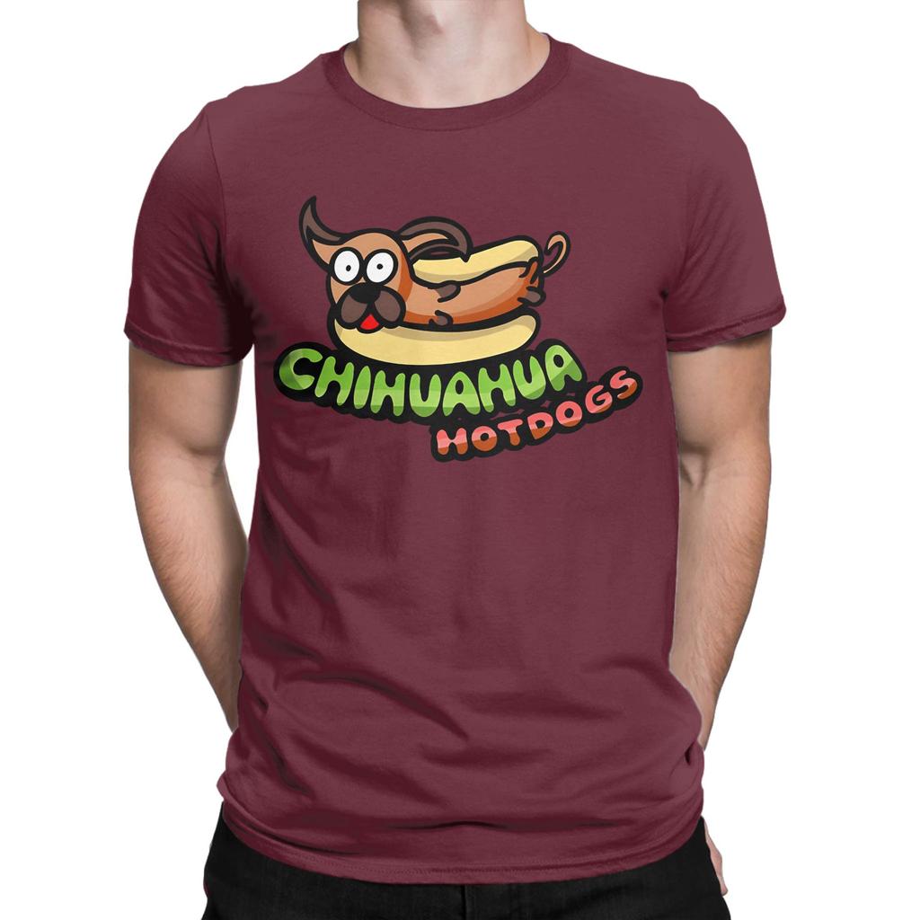 Chihuahua Hotdogs Funny Graphic 100 Cotton Tshirt Chud Consuming Hotdogs Tops Tees For Unisex