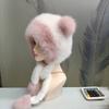 Bear Hat Winter Warm Scarf Hooded Integrated Head Hat Cycling Cold Protection Ear Protection Cute Plush Hat