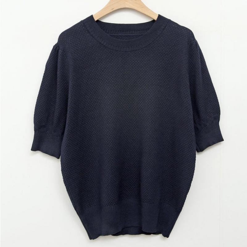 Shop Women S Round Honeycomb emboSSed ShorT Sleeve KniT T ShirT violeT Dgb Wkn