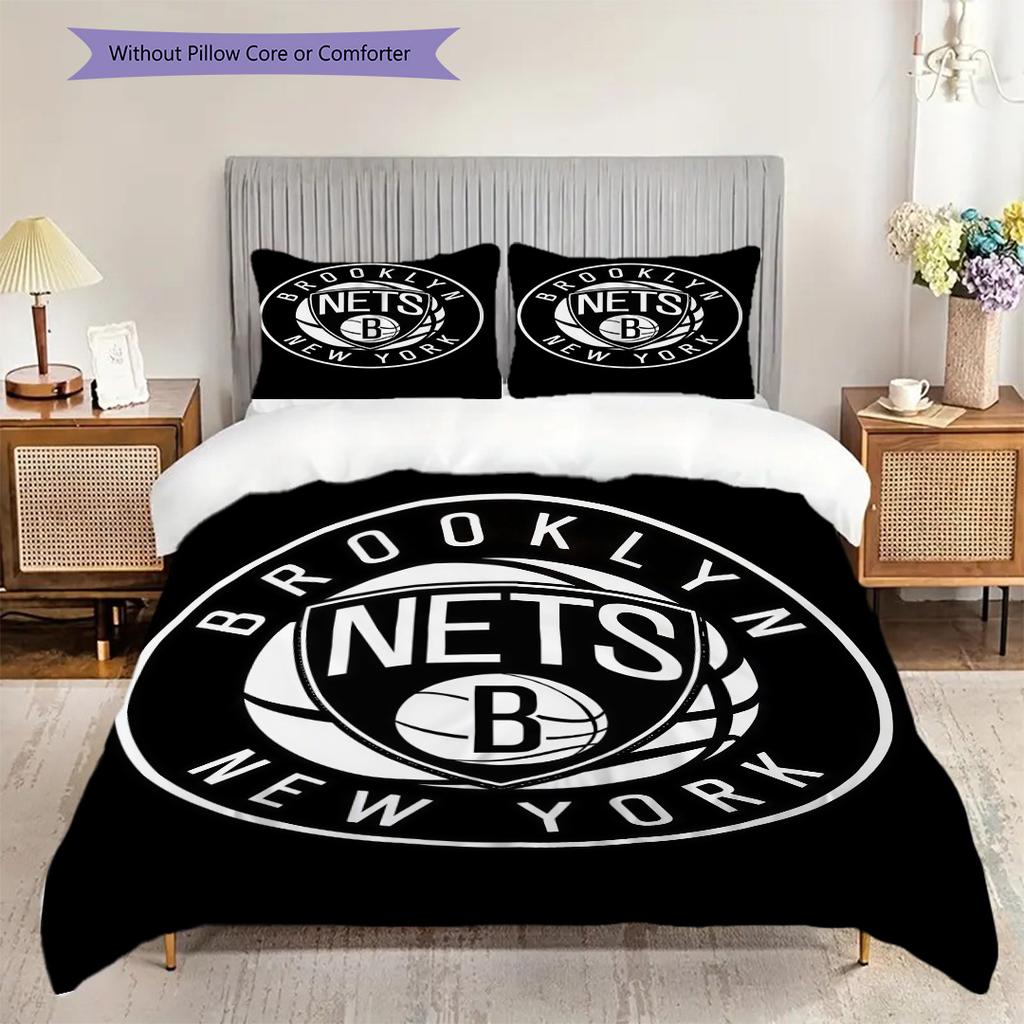 Brooklyn Basketball Brilliance Bedding(1 * duvet cover + 2 * pillowcase, without core)Christmas birthday gift Soft and comfortable Bedding set