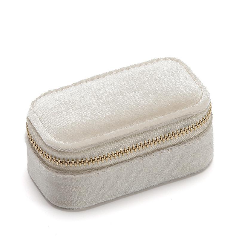 Мини-бархатная коробка для колец, чехол для хранения ювелирных изделий, однослойный органайзер для сережек и ожерелья, сумка на молнии ярких цветов, портативная дорожная сумка