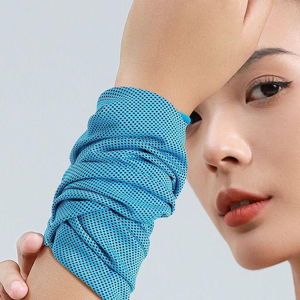 Polyester Fiber Sports Wrist Sweat Towel Quick Dry Cooling Towel Fitness Camping Running