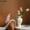 European Style  Relief Vase Ceramic Vase  Flower Arrangement Device Home Decoration Accessories Desktop Ornaments