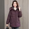 Women's Winter Plus Mid Down Parka Removable Hood Oversized
