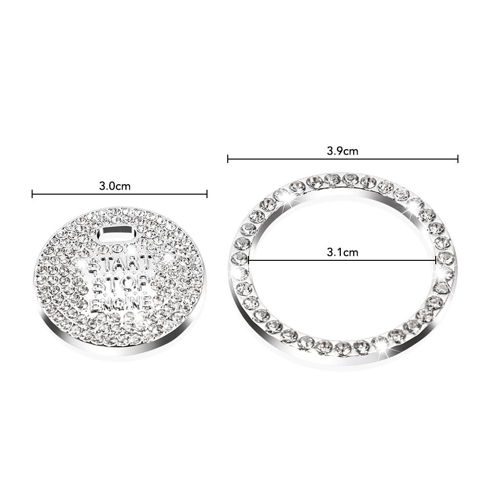 Кнопка запуска и остановки двигателя автомобиля, украшение с кристаллами для Renault Megane 2 3 Duster Logan Clio 4 3 Laguna 2 Sandero Scenic