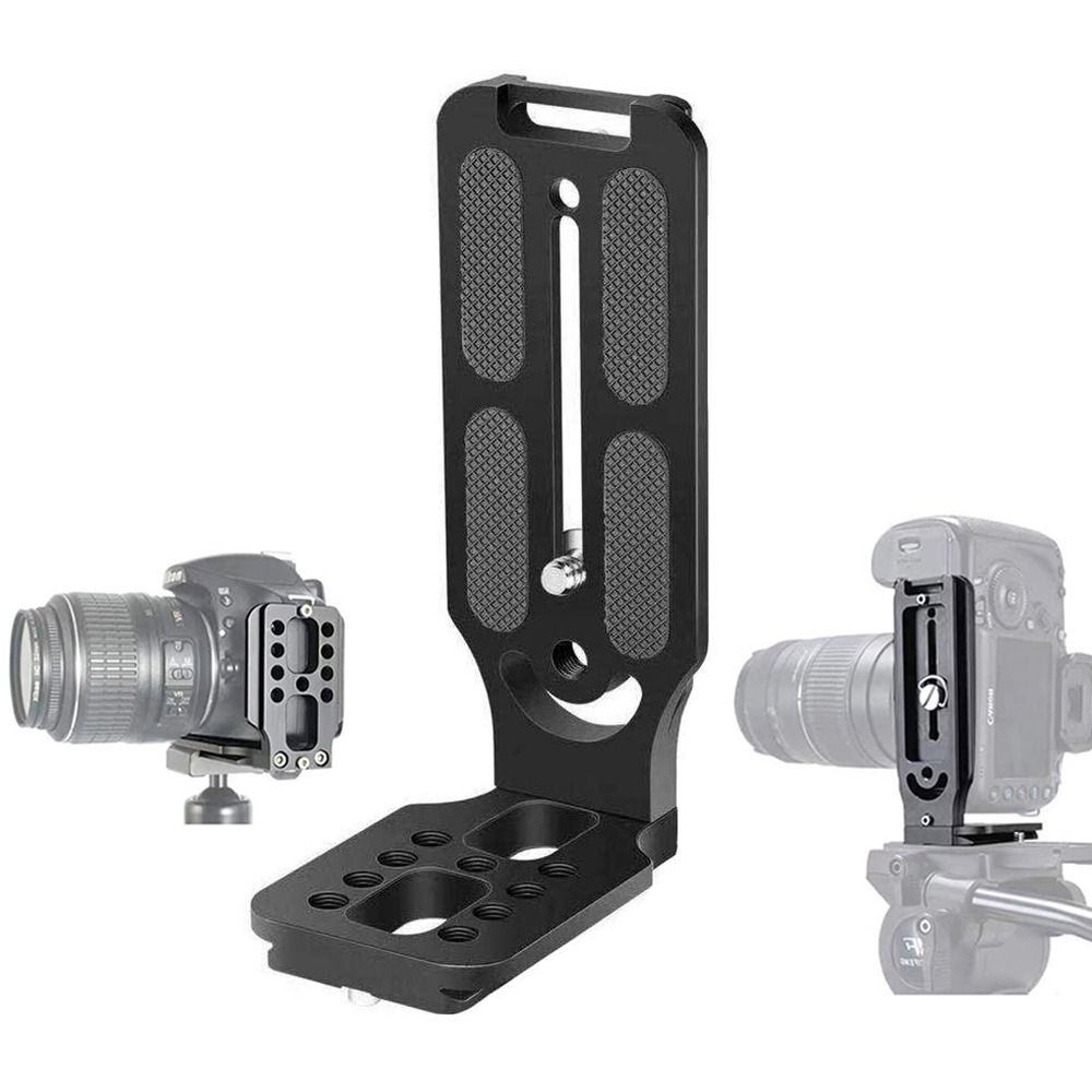 For Sony Fuji Dslr Universal Swiss Vertical Video Camera L Bracket L Plate 1/4 Inch Screw