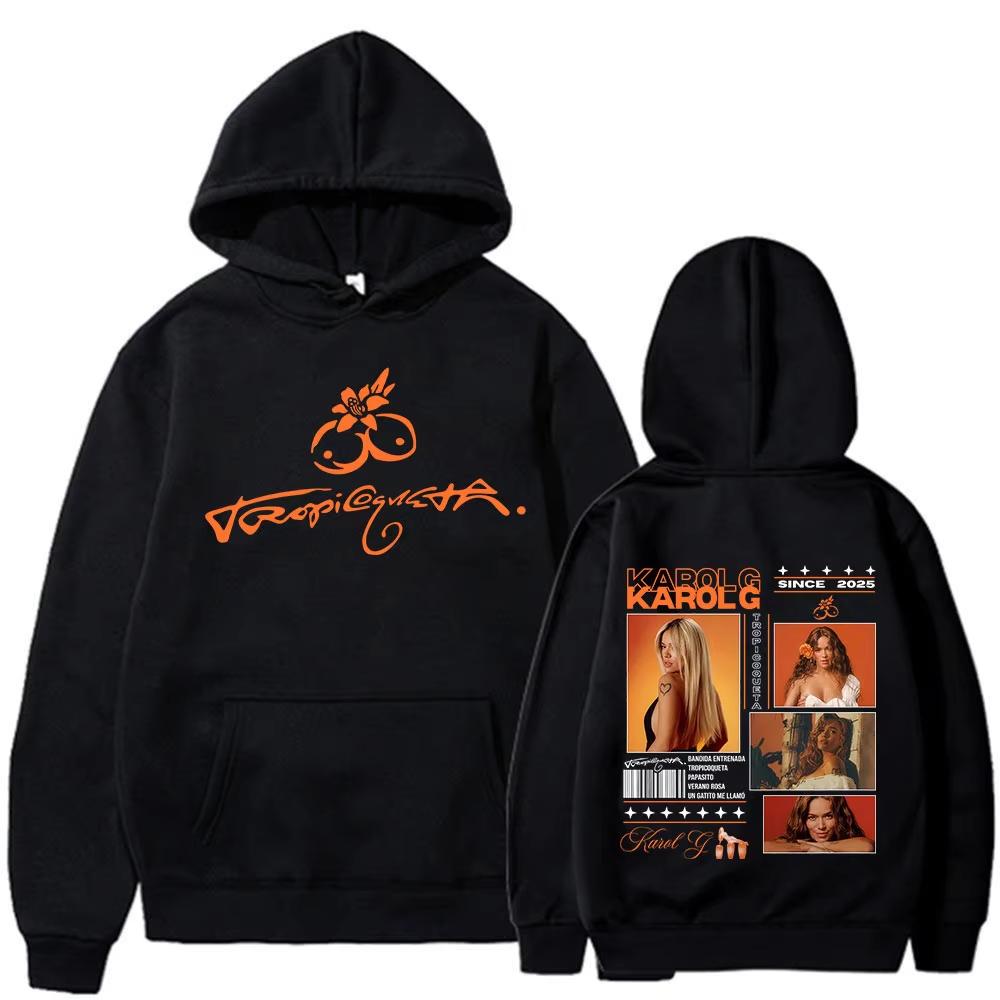 Karol G Tropicoqueta Album Tour Hoodies Men's and Women's Fashion Autumn/Winter Sportswear Casual Hoodies