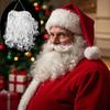 Santa Claus Beard Curly Fluffy Costume Adults/Kids Christmas Performance Santa Fake White Handlebar Mustache for Party